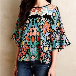 Anthropologie Maeve Folkart Kimono Top